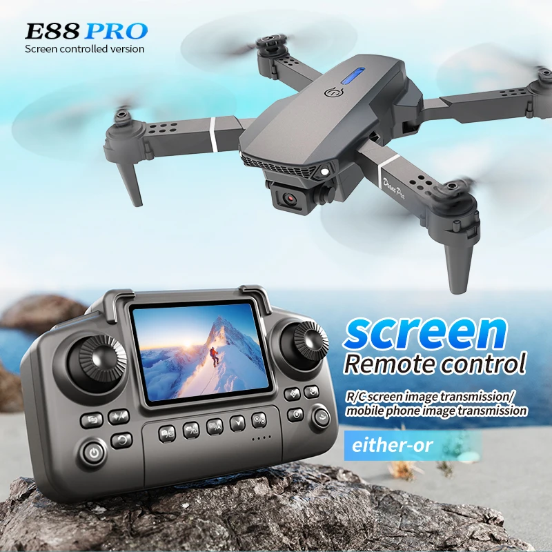 Drone Lidar - 전문가용 E88 PRO 드론, 화면 탑재