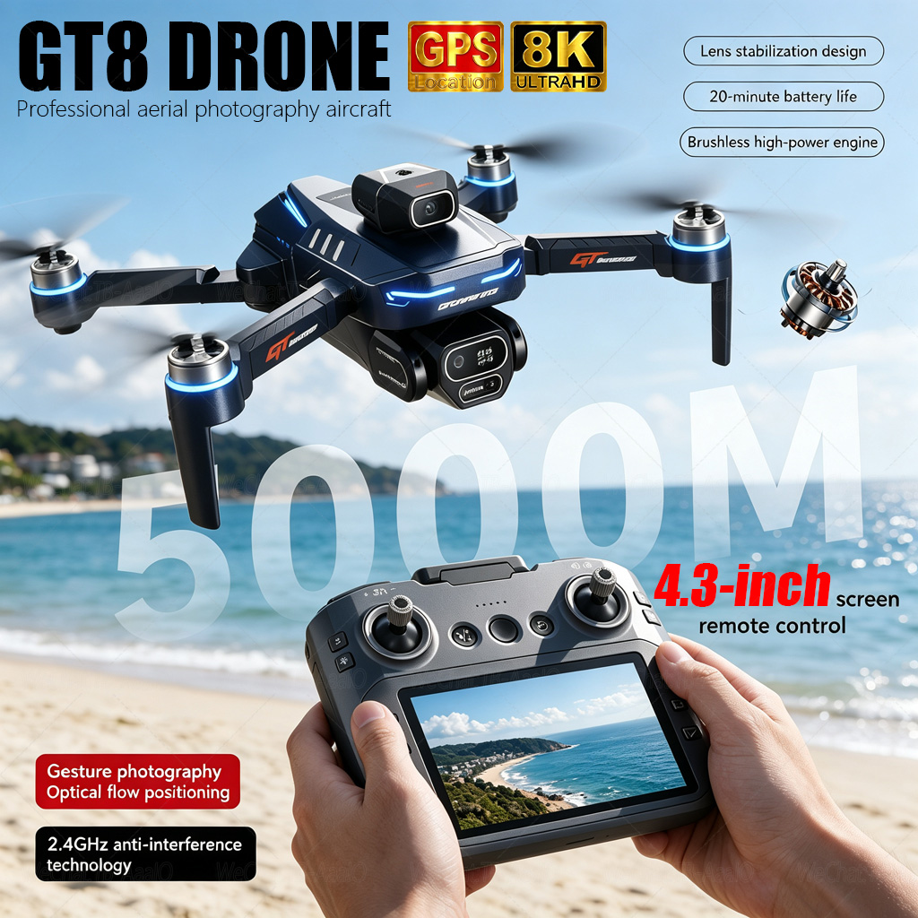Drone Multispectral - NEW GT8 HD RC 드론 4K